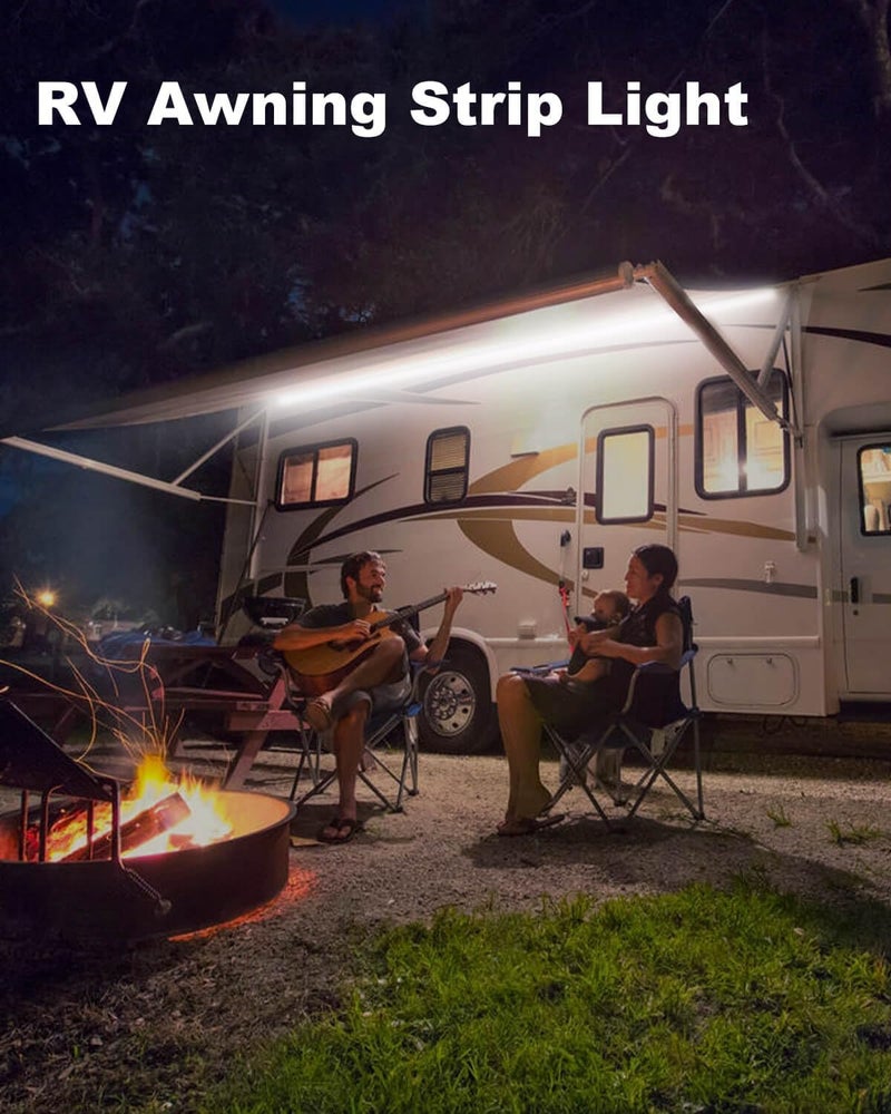 LLTOP Store RV Awning Lights 12vdc 20ft White Exterior LED Strip Outdoor Camper Waterproof IP67 Motorhome Travel Trailer Canopy RV Underglow Tape Lights - Image 5